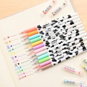 Kawaii Milky Cow 12 Цветная алмазная ручка Цветная алмазная ручка kawaii