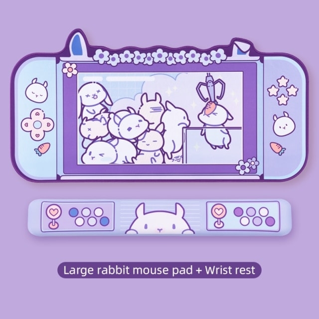 Alfombrilla de ratón para juegos Kawaii Rabbit Trap