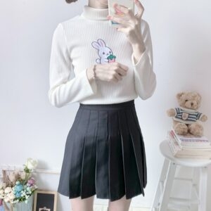 Korean Cute Rabbit Knitted Tops Cute kawaii