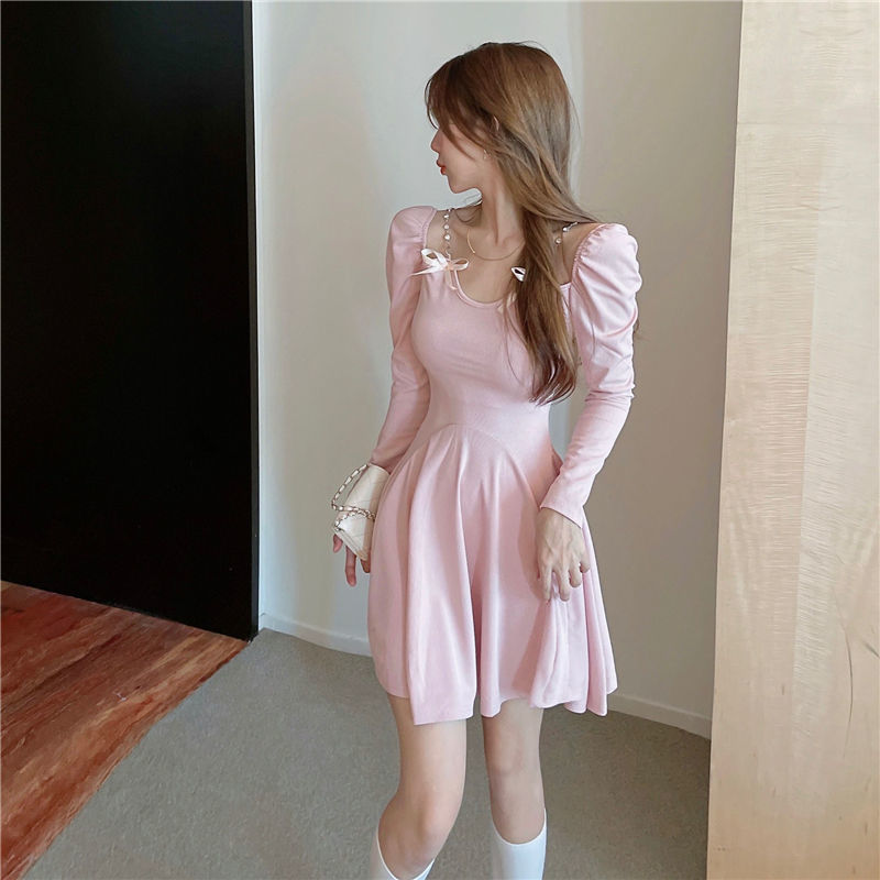Compre Houzhou veludo deslizamento vestido feminino vintage chique kawaii  coreano midi vestido para estudantes do sexo feminino oversized inverno  roupas quentes