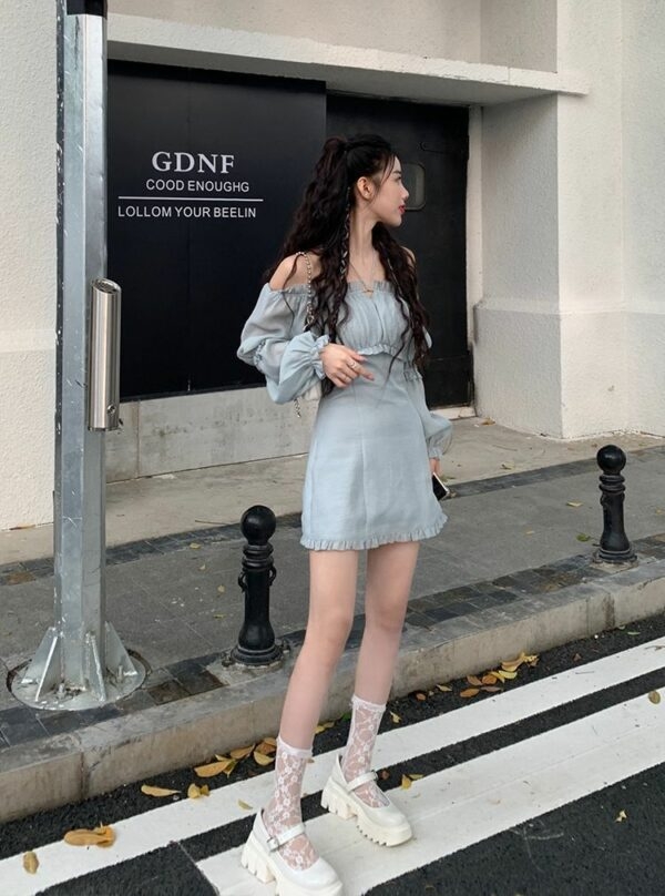 韓国長袖妖精ドレス妖精のドレスかわいい