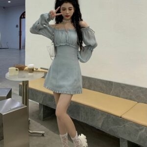 韓国の長袖妖精ドレス