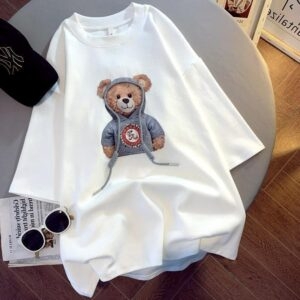 카와이 한국 스타일 곰 티셔츠 곰 카와이