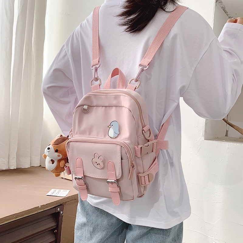 Buy MTRoyaldia Kawaii Standard Backpack With Kawaii Pin And Accessories,  Large Capacity Cute Bear Accessories Standard Backpack Kawaii School Bag  For Teen Girls (Black) at Amazon.in