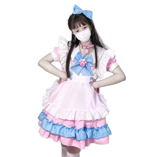 Süßes Dienstmädchen-Uniformkleid Cosplay-Kawaii