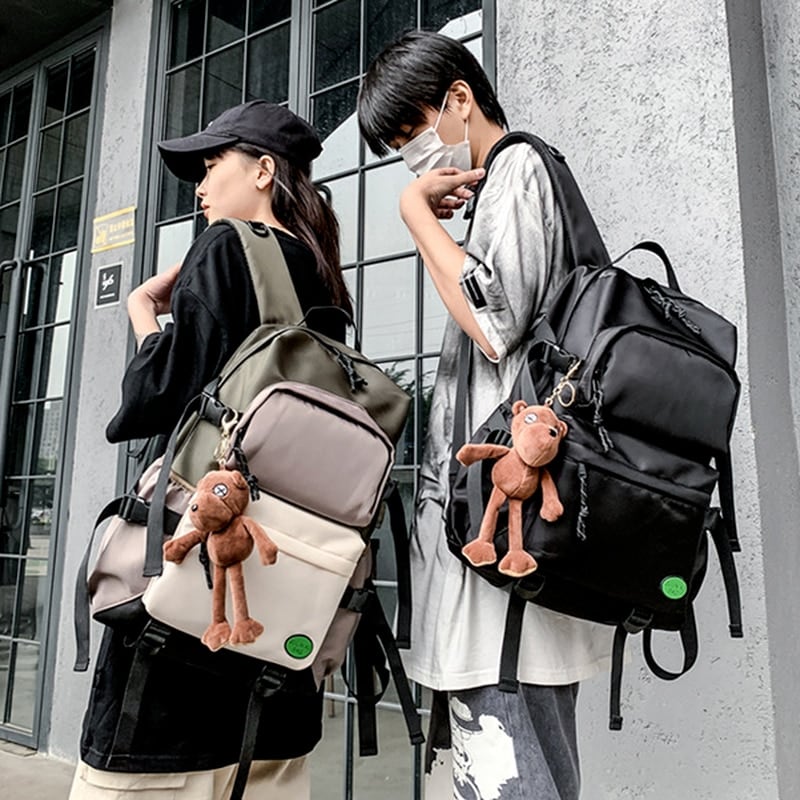 Kawaii Multi-pocket Nylon Backpack - Kawaii Fashion Shop | Cute