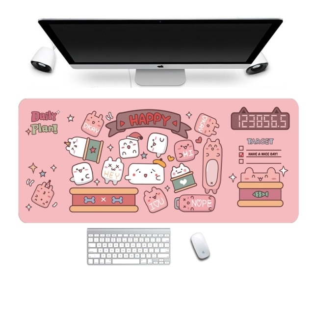 Kawaii Pink Cartoon Mousepad