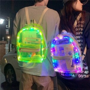 حقيبة ظهر بمصابيح LED من Kawaii بأضواء LED kawaii