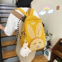 حقيبة ظهر على شكل أذن الأرنب من كاواي كوريا الأرنب kawaii