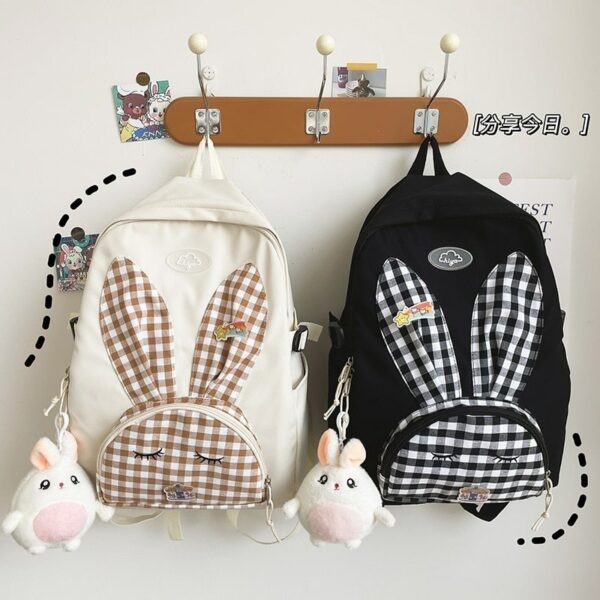 Kawaii Koreański plecak z uszami króliczka króliczek kawaii