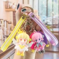 Porte-clés mignon de poupée de fille de dessin animé Dessin animé kawaii