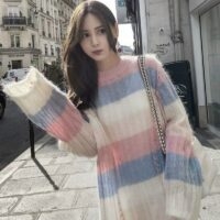 Suéter estilo Kawaii Mohair Ins lindo kawaii