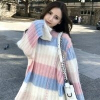 Suéter estilo Kawaii Mohair Ins Kawaii fofo