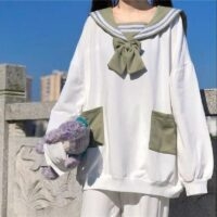Kawaii Bunny Sailor Lockerer Pullover Hase kawaii