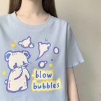Grafische T-shirts met Kawaii beerprint beer kawaii