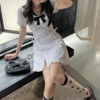 Mini-robe à nœud Kawaii Y2K Arc kawaii