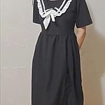 Kawaii Black Summer Bow Dress