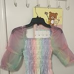 Kawaii Chiffon Rainbow Blouse