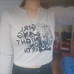 Camisetas com estampa de letras estéticas Y2k