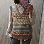 韓国ヴィンテージVネックセーター