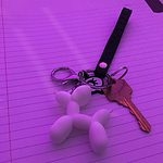 Niedlicher Ballon-Hund Keychain