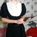 Élégante robe vintage à manches bouffantes
