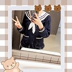 Kawaii Bunny Sailor 느슨한 스웨터