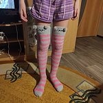 Cute Japanese Mori Girl Calcetines altos hasta el muslo