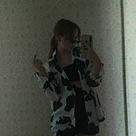 Bluzka w stylu koreańskim w mleczną krowę