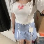 Kawaii weiße süße weibliche Bluse
