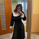 Francuska czarna sukienka midi w stylu retro
