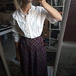 Vintage ihåliga koreanska blusar