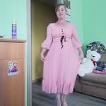 프랑스 빈티지 가을 도트 미디 드레스