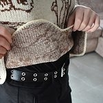Корейский свитер в стиле ретро с круглым вырезом