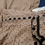 Francuska sukienka midi w stylu vintage, jesienna w kropki