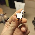 Broche d'oie de dessin animé kawaii
