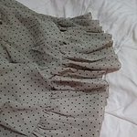 프랑스 빈티지 가을 도트 미디 드레스
