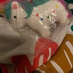 Squishy kawaii de unicornio de colores