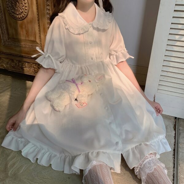 Lolita Fille Douce Robe Blanche 5