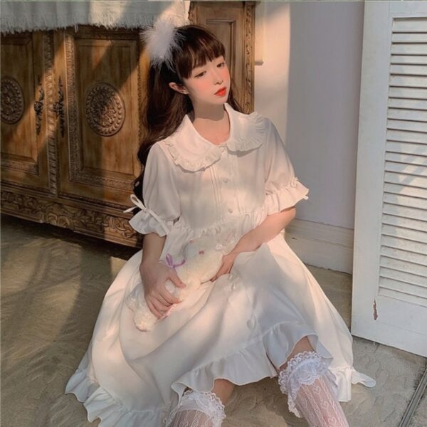 Lolita Fille Douce Robe Blanche 6