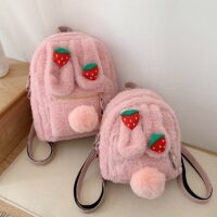 Kawaii pluszowy plecak z uszami królika Śliczne kawaii