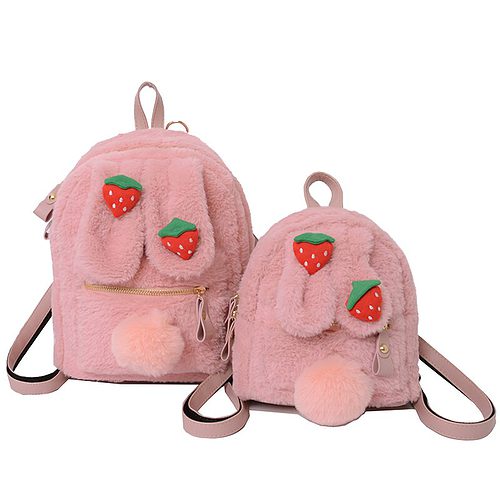 Kawaii Plush Rabbit Ear Backpack - Kawaii Fashion Shop | Cute Asian ...