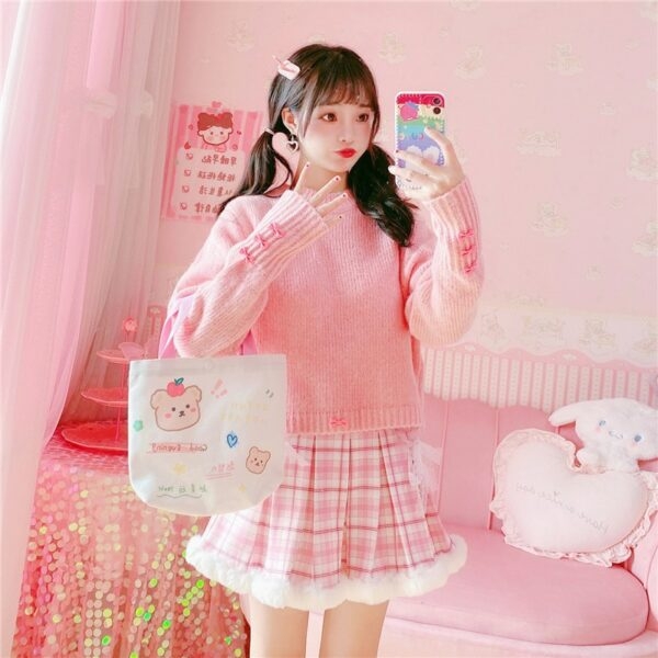Плиссированная мини-юбка Kawaii Lolita Лолита кавай