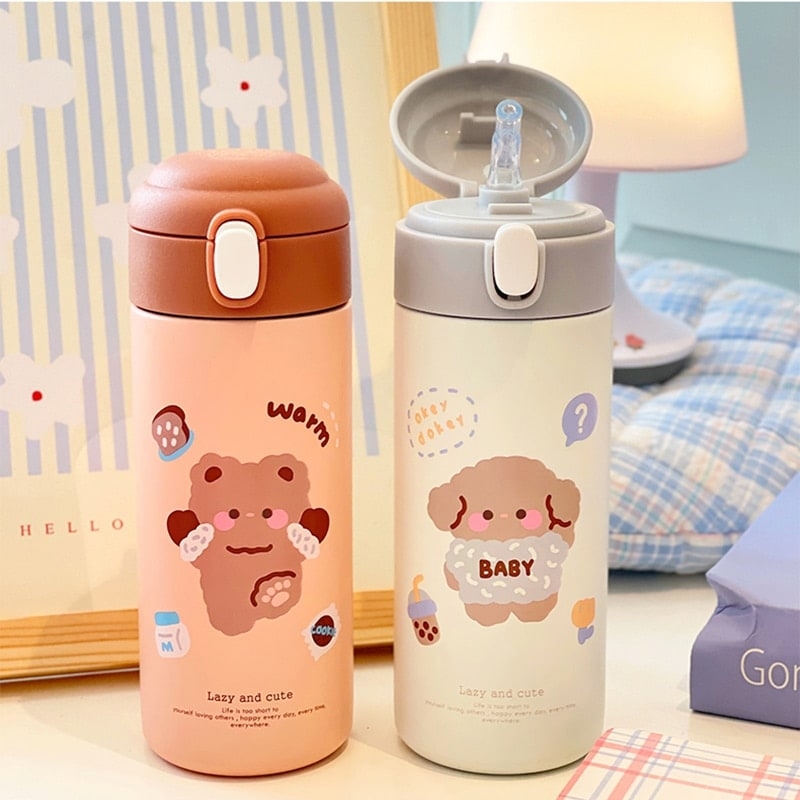 Thermo Cup Fashion Cartoon Animals Thermos Bottle Children Student