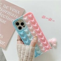 3D-Bären-Push-Bubble-iPhone-Hülle Bär kawaii