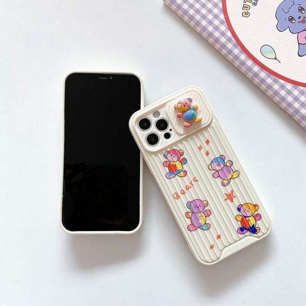 かわいい 3D クマのペイント iPhone ケースクマかわいい