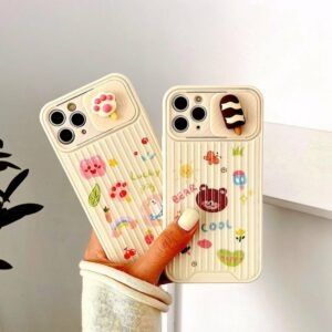 Cute 3D Bear Painted iPhone Case