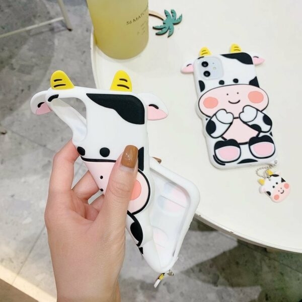 Vache à lait de dessin animé 3D Coque et skin iPhone Kawaii dessin animé