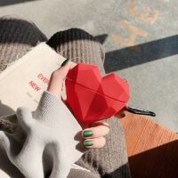 Cute Red Heart Airpods Case Cute kawaii