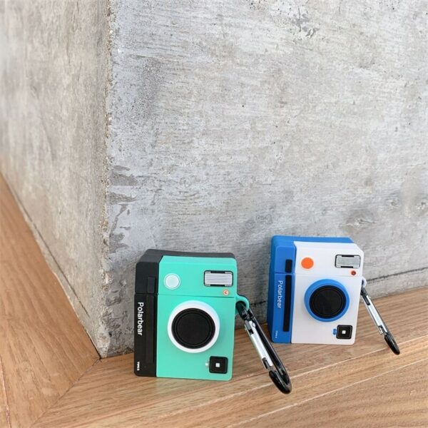 Söt 3D-kamera AirPods-fodral Kamera kawaii